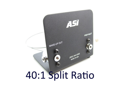 40:1 Split Ratio, Fixed Makeup-Flow Splitter, Prep Inlet Flow: 1 - 5 mL/min.