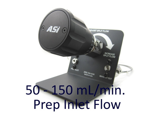 50 - 150 mL/min. Prep Inlet Flow, Adjustable Makeup-Flow Splitter