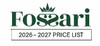 F.A.I.R. FOSSARI PRICE LIST _ 2026-2027
