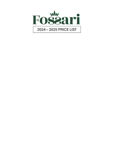 F.A.I.R. FOSSARI PRICE LIST _ 2024-2025