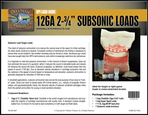 BP Brochure: Subsonic Loads