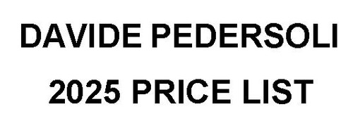 PEDERSOLI 2025 PRICE LIST