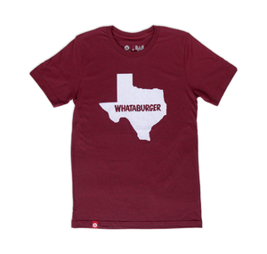 Maroon & White Whataburger Texas Tee