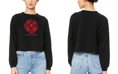 PURE BARRE HOLIDAY BUFFALO PULLOVER - BLACK