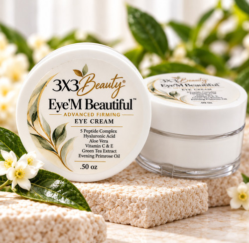 NEW ADVANCED EYE'M BEAUTIFUL Eye Crème with 5-Peptide Complex, Hyaluronic Acid, Vitamin C & E - .50 oz