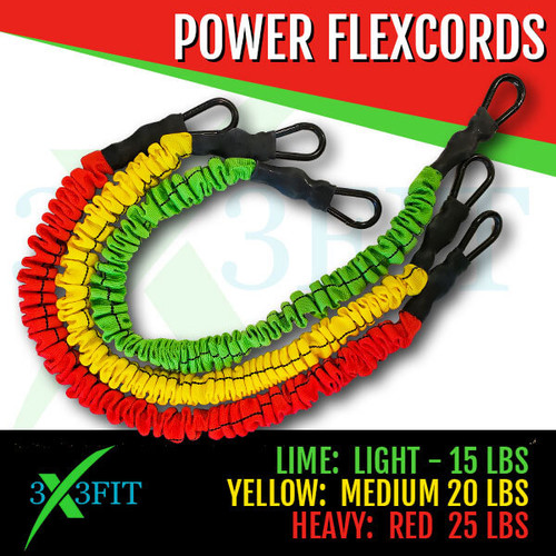3X3FIT POWER FLEXCORDS WITH (4) FREE ONLINE WORKOUTS