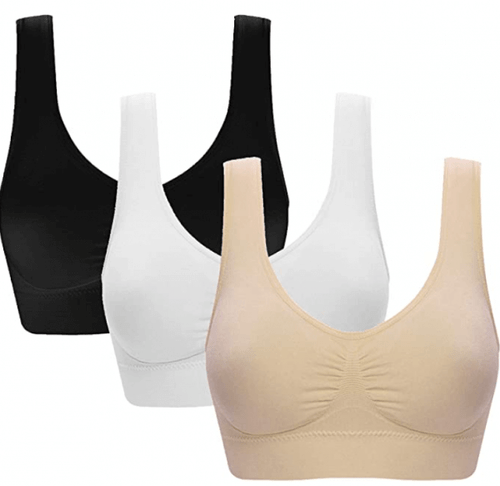 FOUR  PACK OF OUR BEST NEUTRAL 5 STAR COMFY EVERYDAY BRAS BLACK, WHITE, NUDE, IVORY (OFF-WHITE “CREAM”)
