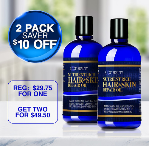 (2) Pack Nutrient Rich Hair & Skin Repair Oil - Save $10