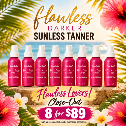 CLOSE-OUT. WHILES SUPPLIES LAST!  (8) Flawless "DARKER" Travel Size  with FREE SHIPPING (MITT NOT INCLUDED) - Ships 10/15