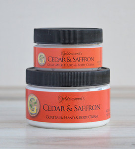 Saffron and Cedar, Cedar & Saffron Goat Milk Hand & Body Cream Saffron and Cedar, Cedar & Saffron Goat Milk Hand & Body Cream