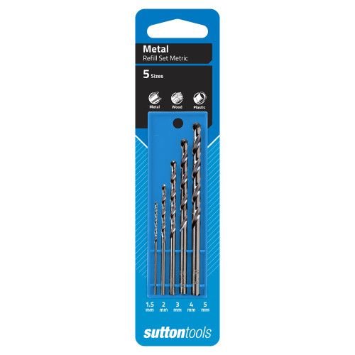 DRILL SET 1.5, 2 - 5 x 1.0mm 5pc SUTTON