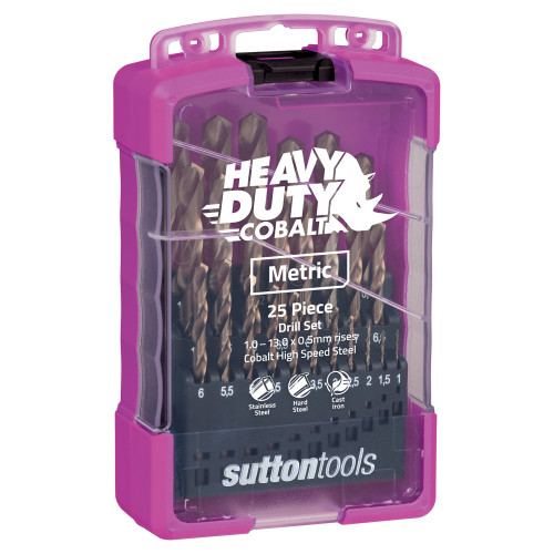 DRILL SET 113mmX0.5mm COBALT 25pc SUTTON A1 Tools