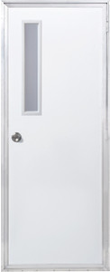 Dexter 30 Inch x 80 Inch Mobile Home Outswing Door with Vertical Slot Window Clear Glass-1