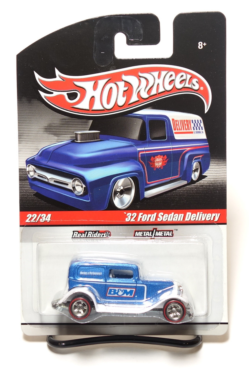 2010 Hot Wheels Delivery Series, B&M Shifters, '32 Ford Sedan Delivery,  Blue/White
