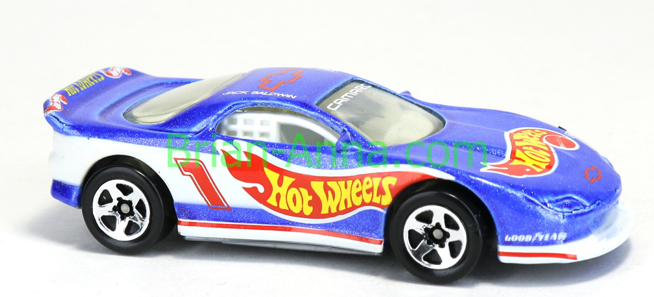 Hot Wheels '93 Camaro, metalflake Blue, Racing Graphics, sp5 wheels,  Malaysia base