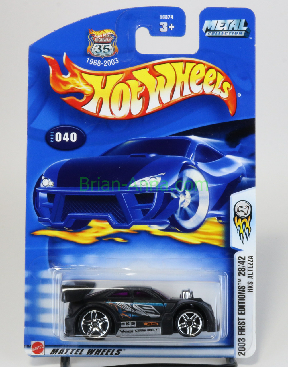 Hot Wheels 2003 Coll#040, HKS Altezza, Black, BP
