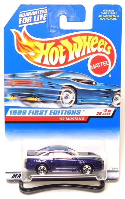 HOT WHEELS 1999 FIRST EDITIONS PURPLE '99 FORD MUSTANG-RED INTERIOR #909 NEW 
