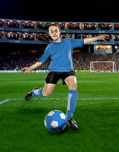 Soccer Field Bleachers Sports Backdrop