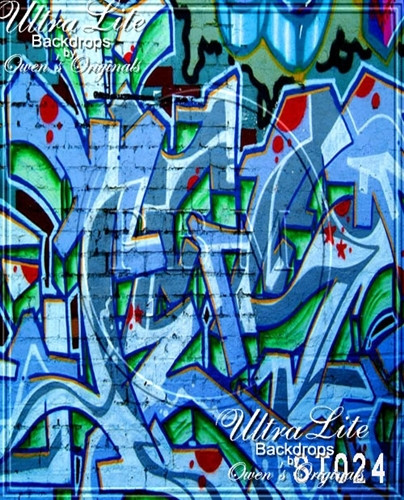 Grunge Blue Graffiti Photo Background