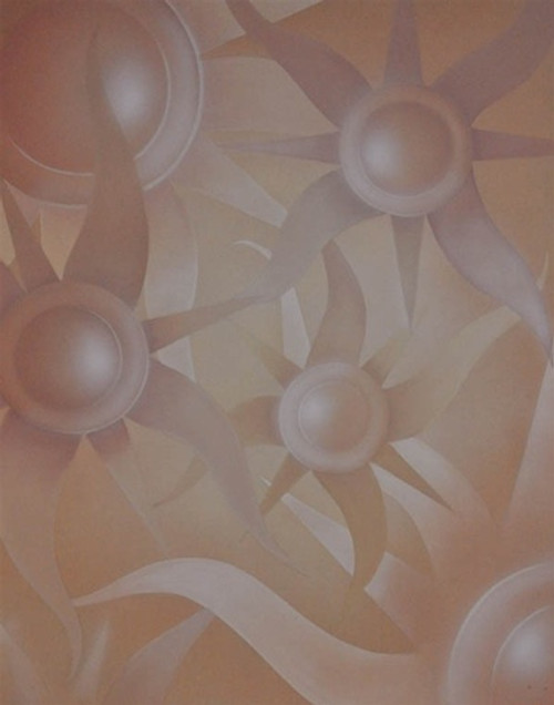 Flowers A0037 Abstract Hand Painted Muslin