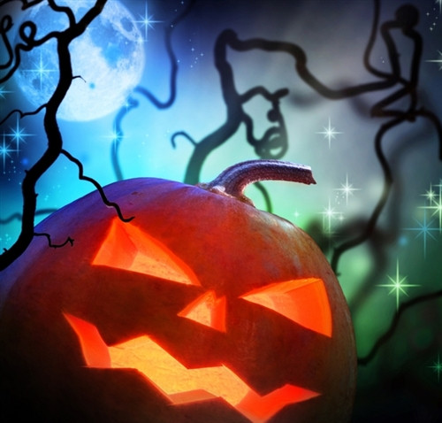 Jack O Lantern Halloween Backdrop