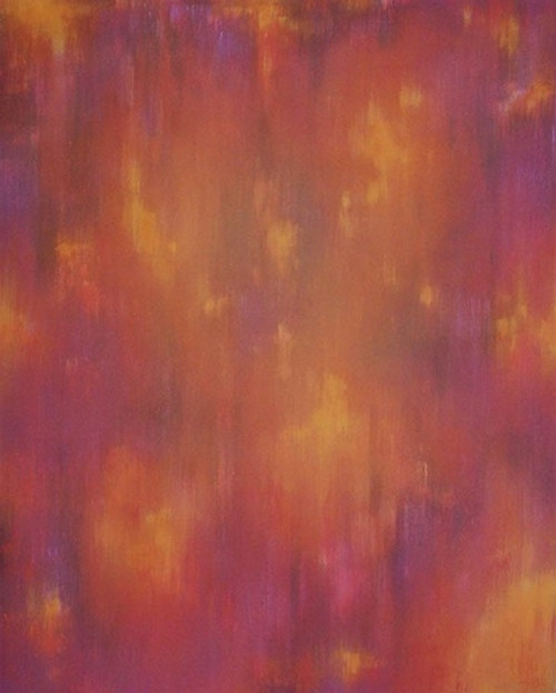 Red and Yellow A0031 Abstract Hand Painted Muslin