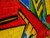 Graffiti Red and Yellow Grunge  Backdrop