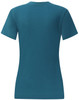 A teal ladies' premium cotton short-sleeve tee shirt with a fitted design and no visible branding.