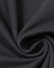 A close-up of black premium cotton fabric, showing its soft texture and fine weave. The fabric has a slight sheen.