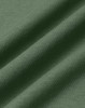 A close-up of premium cotton fabric in a soft olive green hue with a textured surface.