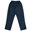 Track pants in dark blue, featuring an elastic waistband and a straight leg design. Includes a logo.
