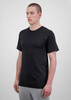A men's short sleeve tee in black, featuring a classic crew neck design. The shirt has a logo on it.