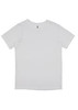 A plain white short sleeve tee featuring a simple design and a label inside the neckline.
