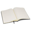 A large Genoa soft cover notebook featuring blank lined pages and a black cover.
