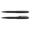 A black Onyx Writing Set featuring two sleek, matching ballpoint pens. It includes a logo on the pens.