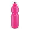 A drink bottle in a vibrant pink color, designed with a squeeze top for easy access.