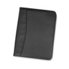 A black Bradford Zip Portfolio with a sleek design, ideal for organizing documents and business materials.