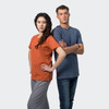 Two models wearing TRENDSWEAR Original Mens T-Shirts; one in orange and the other in blue, posed against a neutral background.
