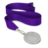 A podium medal with a 50mm silver disc and a purple ribbon.