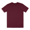 A unisex TRENDSWEAR Element T-shirt in a deep burgundy colour, featuring a plain design and a logo.