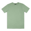 A light green unisex T-shirt with short sleeves and a round neckline, featuring a logo.