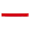 A red PVC soft plastic ruler with clear measurement markings and a small logo.