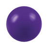 A purple stress ball with a smooth, glossy surface. It features a simple design without any branding.