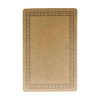 A light brown playing card featuring a simple border design. The card appears eco-friendly and has a minimalistic look.