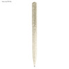 A natural and white eco-friendly plastic pen with a smooth design and a visible logo.