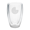 A drink bottle with a clear double wall design, featuring a logo on the surface. Holds 450ml.