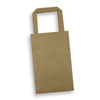 A small flat handle paper bag in a brown kraft colour, featuring a simple design and no visible logos.