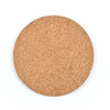 A round cork coaster with a natural texture, designed for protecting surfaces from drinkware.