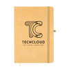 A Venture A5 Natura Notebook with a kraft cover featuring the TechCloud logo and tagline "THE CLOUD, SIMPLIFIED."