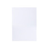 A white memo pad with a smooth surface. The product includes a logo in the corner.